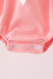 Pink pumpkin embroidery ruffle bubble Aaria Tees