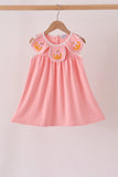 Pink pumpkin embroidery dress Aaria Tees