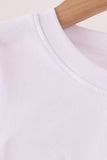 Blue pumpkin embroidery top Aaria Tees