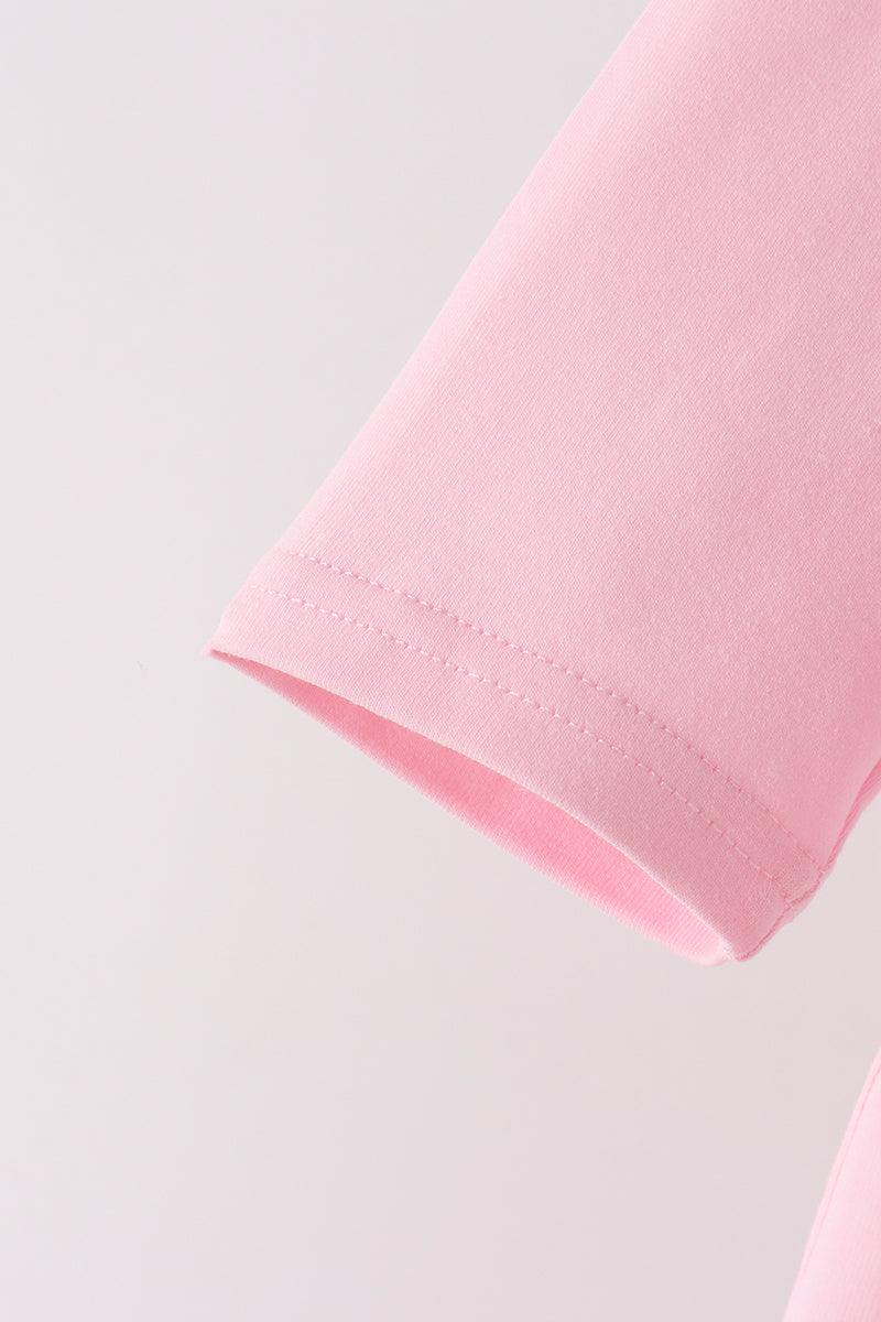 Pink floral bow bloomer set - Aaria Tees Aaria Tees