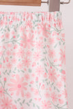 Pink floral bow pants set - Aaria Tees Aaria Tees
