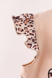 Leopard pumpkin applique dress Aaria Tees