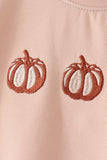 Leopard pumpkin embroidery top Aaria Tees