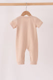 Leopard pumpkin embroidery romper Aaria Tees