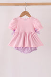 Pink goose embroidery bubble Aaria Tees