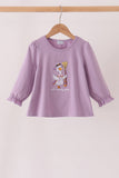 Purple goose embroidery top Aaria Tees