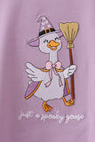 Purple goose embroidery top Aaria Tees