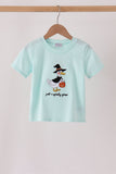 Blue goose embroidery top Aaria Tees