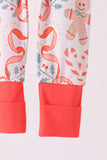 Coral gingerbread bamboo zipper romper Aaria Tees