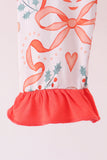 Coral gingerbread bamboo ruffle pants set Aaria Tees