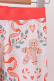 Coral gingerbread bamboo ruffle pants set Aaria Tees