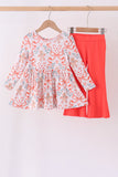 Coral gingerbread bamboo pants set Aaria Tees