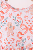 Coral gingerbread bamboo pants set Aaria Tees
