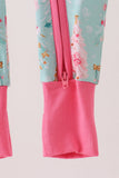 Green christmas tree bamboo zipper romper Aaria Tees