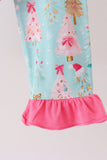 Green christmas tree bamboo pajama set Aaria Tees