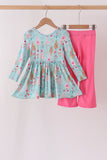 Green christmas tree bamboo pants set - Aaria Tees Aaria Tees
