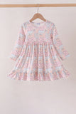 Pink pumpkin ruffle dress Aaria Tees