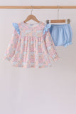 Pink pumpkin ruffle bloomer set - Aaria Tees Aaria Tees