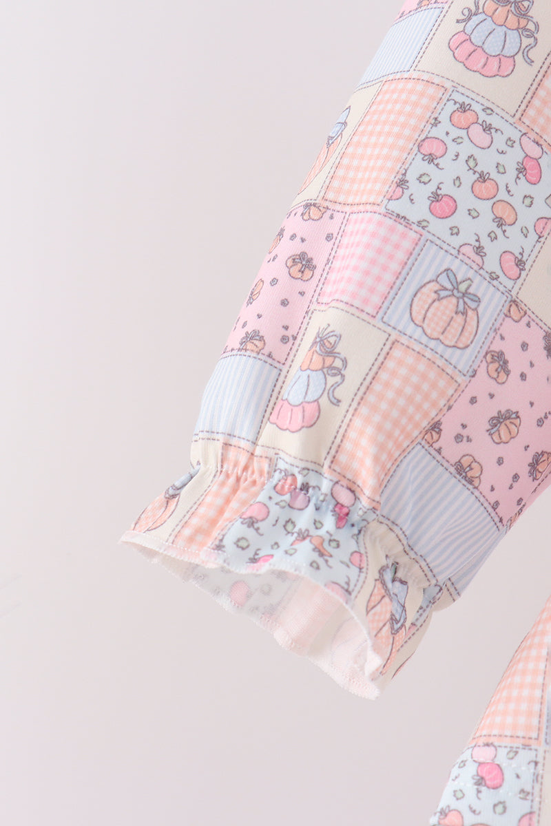Pink pumpkin ruffle bloomer set - Aaria Tees Aaria Tees