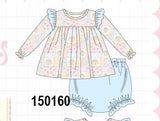 Pink pumpkin ruffle bloomer set Aaria Tees