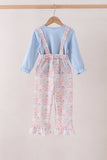 Pink pumpkin ruffle 2pc set Aaria Tees