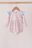 Pink pumpkin ruffle bubble Aaria Tees