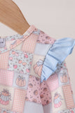 Pink pumpkin ruffle bubble Aaria Tees