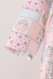 Pink pumpkin ruffle bubble Aaria Tees