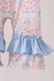 Pink pumpkin ruffle romper Aaria Tees