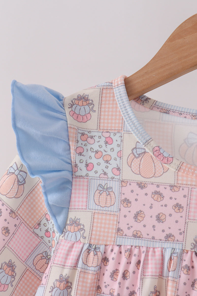 Pink pumpkin ruffle pants set - Aaria Tees Aaria Tees