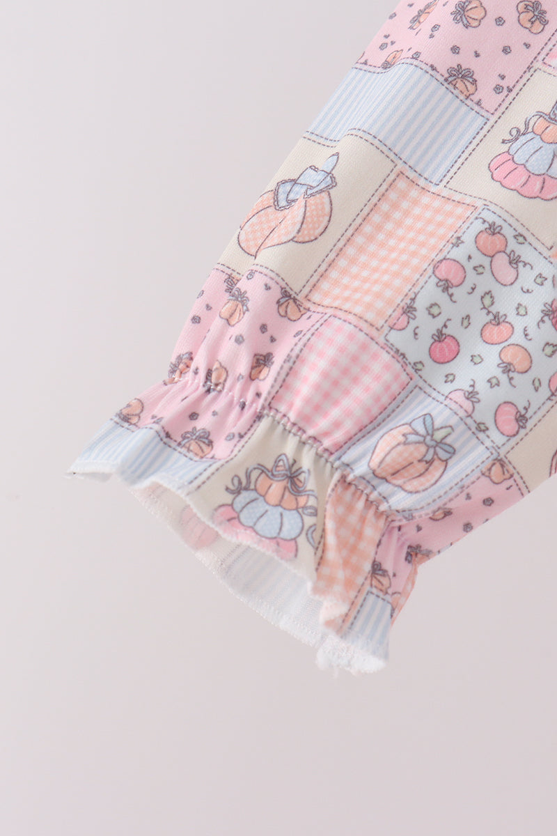 Pink pumpkin ruffle pants set - Aaria Tees Aaria Tees