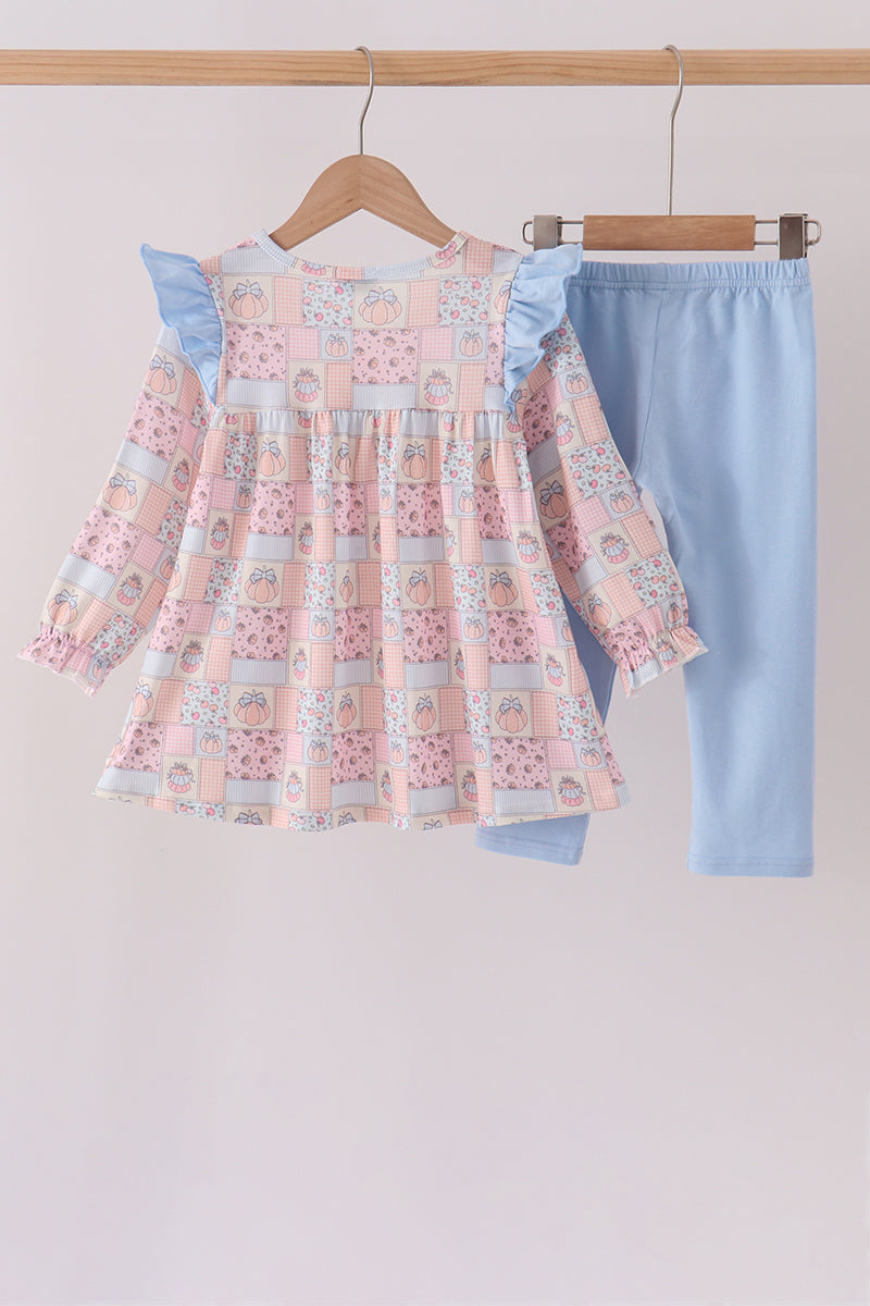 Pink pumpkin ruffle pants set - Aaria Tees Aaria Tees