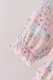 Pink pumpkin smocked mom&me dress Aaria Tees