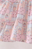 Pink pumpkin smocked mom&me dress Aaria Tees