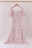 Pink pumpkin smocked mom&me dress - Aaria Tees Aaria Tees