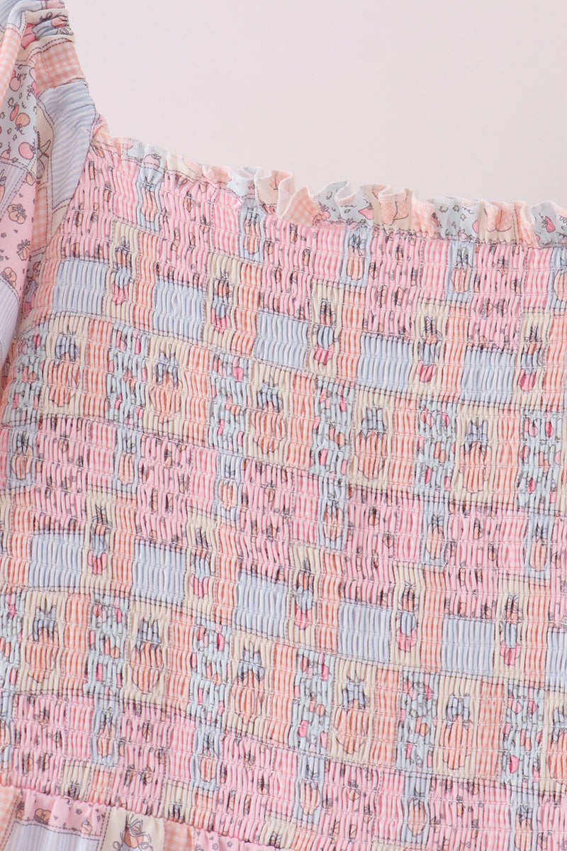Pink pumpkin smocked mom&me dress - Aaria Tees Aaria Tees
