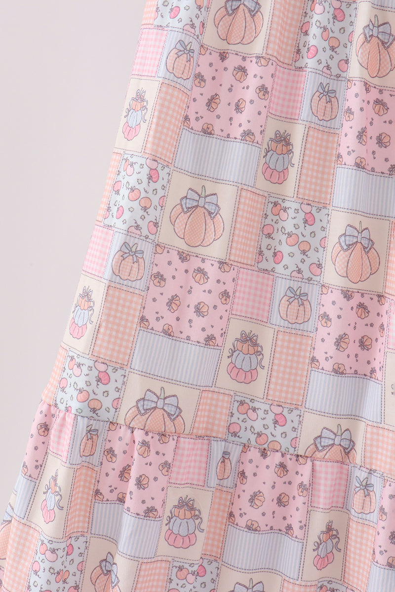 Pink pumpkin smocked mom&me dress - Aaria Tees Aaria Tees
