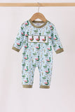 Green mallard embroidery romper Aaria Tees
