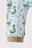 Green mallard embroidery romper Aaria Tees