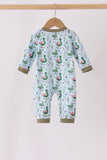 Green mallard embroidery romper Aaria Tees