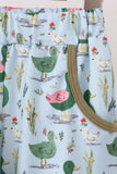 Green mallard embroidery pants set Aaria Tees