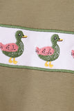 Green mallard embroidery pants set Aaria Tees