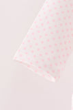 Pink santa claus dot applique ruffle bubble Aaria Tees