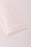 Pink santa claus dot applique ruffle romper Aaria Tees