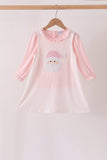 Pink santa claus dot applique 2pc set Aaria Tees