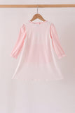 Pink santa claus dot applique 2pc set Aaria Tees