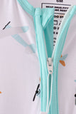 Airplane bamboo zipper romper Aaria Tees