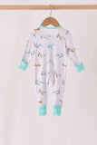 Airplane bamboo zipper romper Aaria Tees