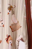 Brown goose print bamboo zipper romper Aaria Tees