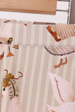 Brown goose print bamboo pajama set Aaria Tees